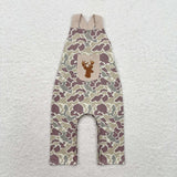 SR1913  Baby embroidery hunting camo deer jumpsuit