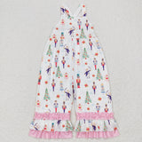 GLP1368 Girls Pink Christmas outfits Overalls
