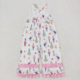 GLP1368 Girls Pink Christmas outfits Overalls