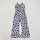 SR1932  cow leopard jumpsuit