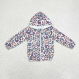 BT0793 Boys camo hooded zipper coat