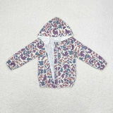 BT0793 Boys camo hooded zipper coat