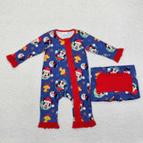 LR1416 long sleeves Christmas mouse girls sleeper