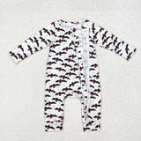 LR1469 long sleeves Halloween bat milk silk white sleeper