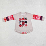 LR1724 long sleeve pumpkin bow bubble