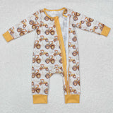 LR1789 long sleeve tractor yellow bamboo sleeper