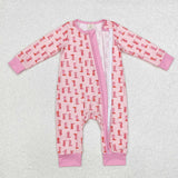 LR1843 long sleeve boots bamboo pink sleeper
