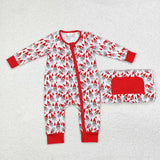 LR1168 long sleeve Christmas cartoon red sleeper