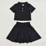 GSD1397 short sleeve black yoga dress