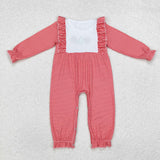 LR1588 embroidery  girl winter christmas  romper