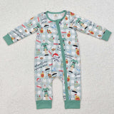 LR1641   Christmas Santa green BAMBOO sleeper