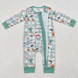 LR1641   Christmas Santa green BAMBOO sleeper