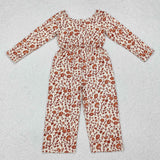 LR1839  long sleeve floral  jumpsuit
