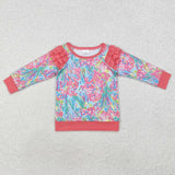 GT0766 long sleeve floral top