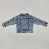 Boutique fashion girl blue denim jacket