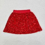 GLK0027 red sequine skirt