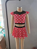 summer pink dot girls swimsuit