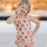 smile floral  One-piece swimsuit