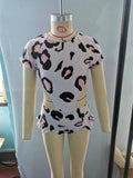 leopard pink One-piece swimsuit