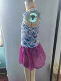 S0154--Fish scale purple One-piece swimsuit