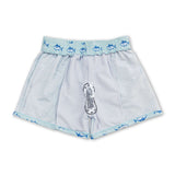 Blue whale summer boy swim trunks