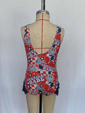 S0214- America BABE smile star swimsuit