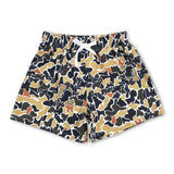 S0235--Khaki camo kids boy summer swim trunks