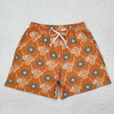 S0460 western Aztec print adult men summer swim trunks
