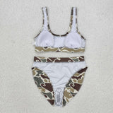 5.14-1 USA warehouse S0476  Camo print mommy and me women summer swimsuit