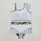 USA S0477--camouflage girls swimsuit