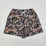 USA S0478 hunting camo  print adult men summer swim trunks