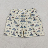 S0584 boys shark yellow trunk