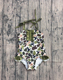Pre-order S0744 Baby girls camo duck slip swimsuit