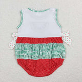 SR0593-- embroidered watermelon girl bubble