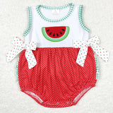 SR0593-- embroidered watermelon girl bubble