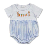 Family Matching Baby girls boys Easter rabbit carrot outfits embroidery