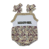 Matching Baby girls boys MAMA'S outfits camo clothing embroidery