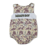 Matching Baby girls boys MAMA'S outfits camo clothing embroidery