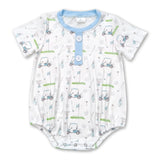 Matching Baby girls pink blue golf car clothing