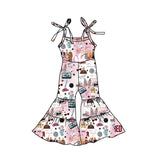 Straps butterfly hat singer girls jumpsuit