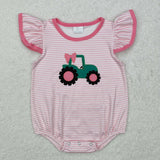Matching  embroidered  tractor kids outfits