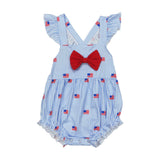 Family Matching Baby 4th of July Blue  outfits romper