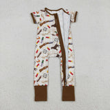SR3497 hunting duck baby short sleeve sleeper