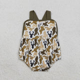 SR3924baby deer hunting bubble boy romper