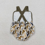 SR3924baby deer hunting bubble boy romper