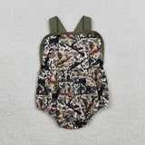 SR3926 Baby boys camo short sleeve romper