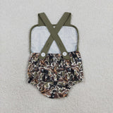SR3926 Baby boys camo short sleeve romper