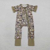 SR3931 Baby girls camo short sleeve sleeper