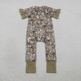 SR3931 Baby girls camo short sleeve sleeper