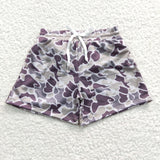 Family Matching Adult Baby girls purple camo swimwear